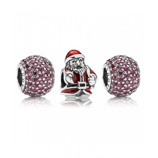 Pandora Charm-Sparkling Santa Jewelry UK Sale
