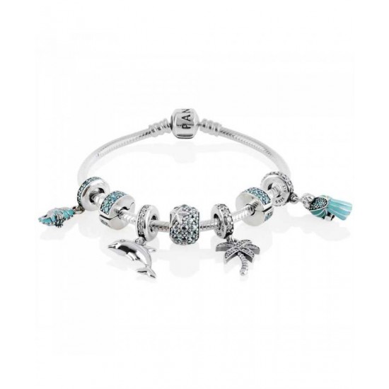 Pandora Bracelet-Teal Elegance Complete Jewelry UK Sale