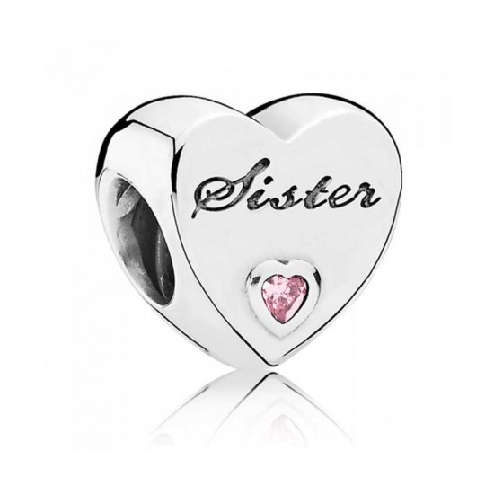 Pandora Charm-Silver Sisters Love Heart Jewelry UK Sale