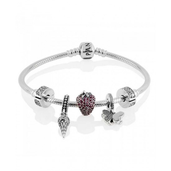 Pandora Bracelet-Summer Strawberry Complete Jewelry UK Sale