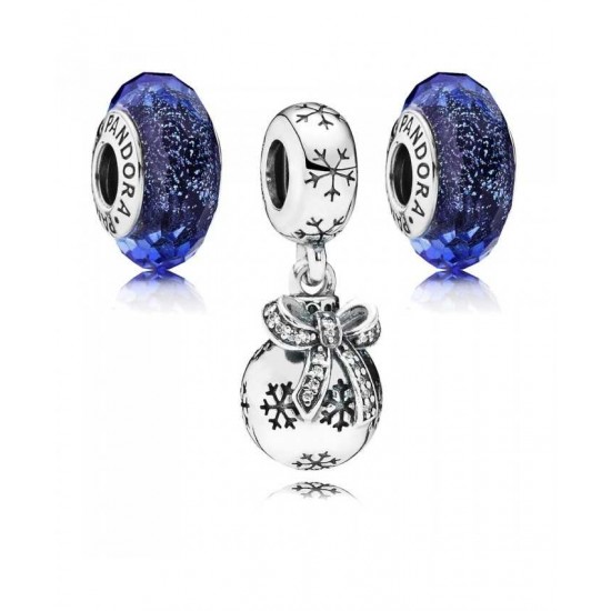 Pandora Charm-Iridescent Christmas Bauble Jewelry UK Sale