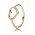 Pandora Ring-14ct Gold Cubic Zirconia Open Heart Jewelry UK Sale