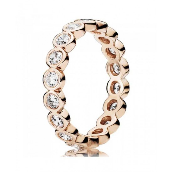 Pandora Ring-Rose Sparkling Cubic Zirconia Eternity Jewelry UK Sale