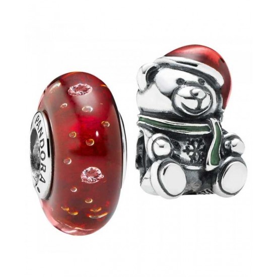 Pandora Charm-Festive Teddy Jewelry UK Sale