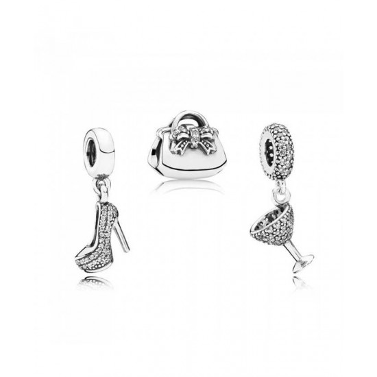 Pandora Charm-Silver Girls Night