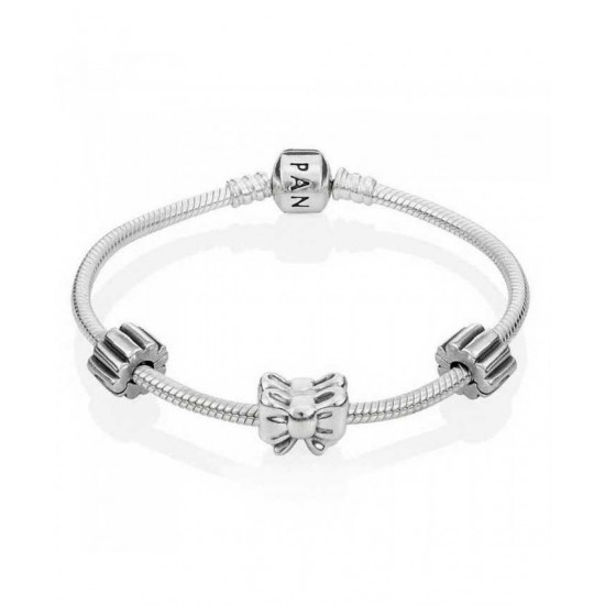 Pandora Bracelet-Silver Bow Jewelry UK Sale
