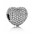 Pandora Clip-Silver Pave Cubic Zirconia Heart