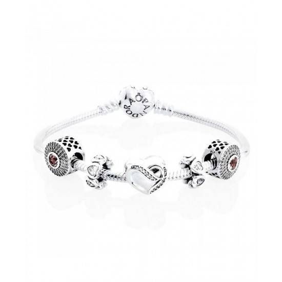 Pandora Bracelet-Ribbon Of Love Complete Jewelry UK Sale