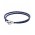 Pandora Bracelet-Silver And Dark Blue Double Leather