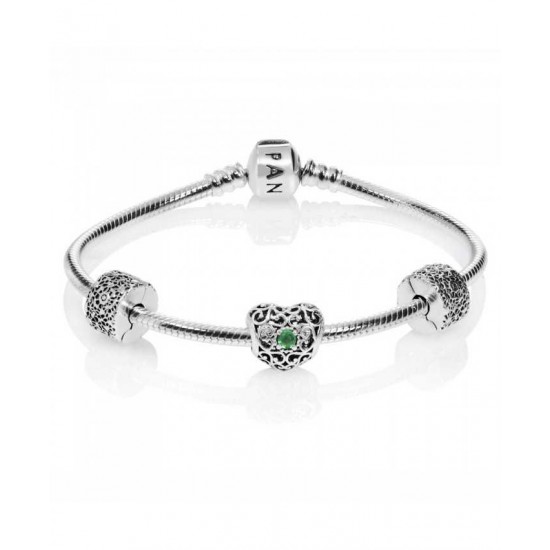 Pandora Bracelet-May Birthstone Complete Jewelry UK Sale