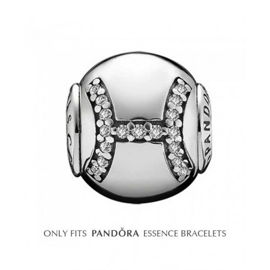 Pandora Charm-Essence Silver Pisces Jewelry UK Sale