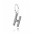 Pandora Charm-Sparkling Alphabet H Pendant