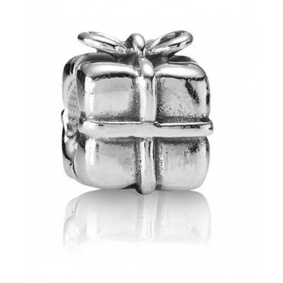 Pandora Charm-Sterling Silver Present Bead