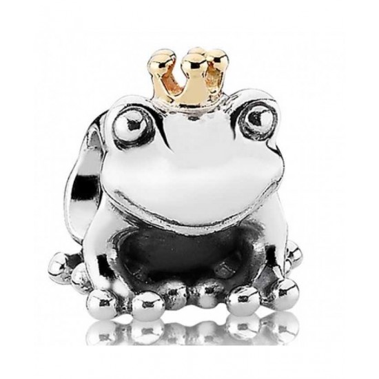 Pandora Charm-Silver 14ct Frog Prince