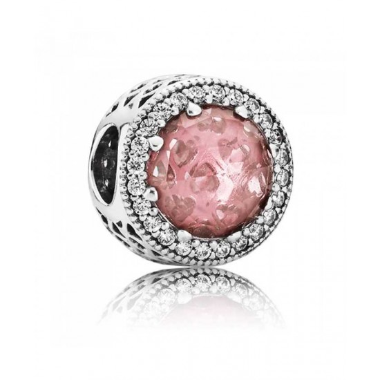 Pandora Charm-Silver Blush Pink Radiant Hearts