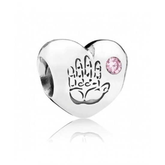 Pandora Charm-Silver Pink Cubic Zironia Baby Girl