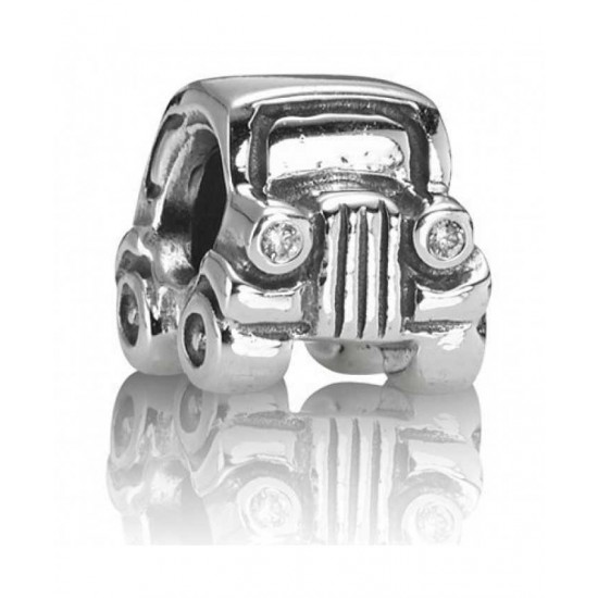 Pandora Charm-Silver Cz Car Bead
