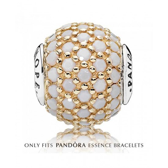 Pandora Charm-Essence 14ct White Crystal Hope Jewelry UK Sale