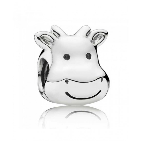 Pandora Charm-Silver Cheerful Cow