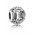 Pandora Charm-Silver Cubic Zirconia Vintage T Swirl