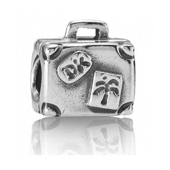 Pandora Charm-Sterling Silver Suitcase Bead