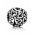 Pandora Charm-Andora Silver Open Work Heart Bead