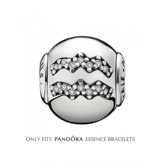 Pandora Charm-Essence Silver Aquarius Jewelry UK Sale