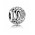Pandora Charm-Silver Cubic Zirconia Vintage Q Swirl