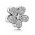 Pandora Charm-Silver Pave Cubic Zirconia Daisy