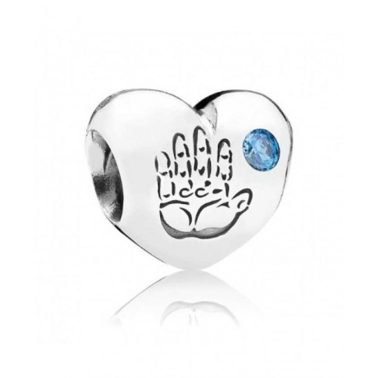 Pandora Charm-Silver Blue Cubic Zironia Baby Boy