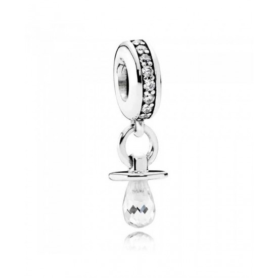 Pandora Charm-Silver Cubic Zirconia Dummy Pendant