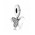 Pandora Charm-Silver Cubic Zirconia FlutteRing