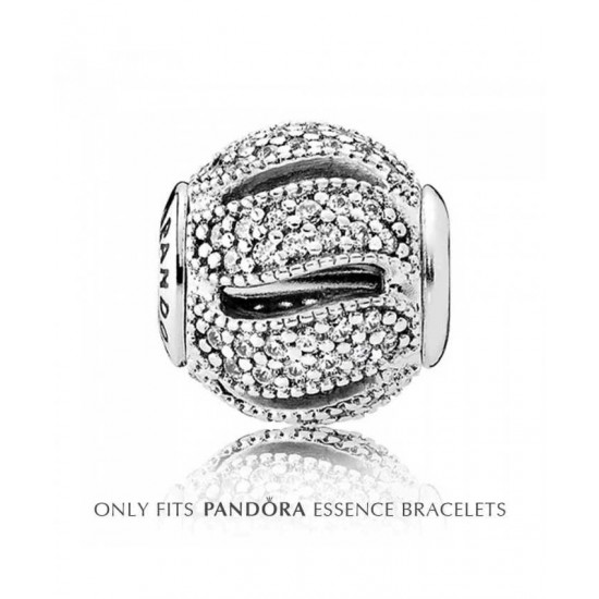 Pandora Charm-Essence Silver Cubic Zirconia Loyalty