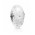 Pandora Charm-Silver And White Fizzle Murano Glass