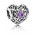 Pandora Charm-Silver February Birthstone Signature Heart