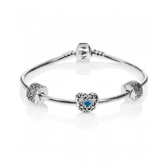 Pandora Bracelet-December Birthstone Complete Jewelry UK Sale