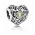 Pandora Charm-Silver August Birthstone Signature Heart