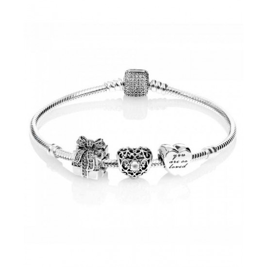 Pandora Bracelet-Sparkling April Birthstone Complete