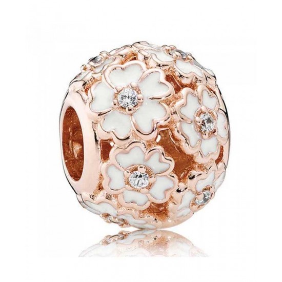 Pandora Charm-Rose White Primrose Meadow Jewelry UK Sale
