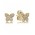 Pandora Earring-14ct Gold Cubic Zirconia Butterfly Stud