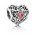 Pandora Charm-Silver January Birthstone Signature Heart
