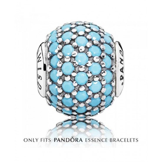 Pandora Charm-Essence Silver Turquoise Crystal Wisdom