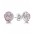 Pandora Earring-Silver Pink Enamel Rose Stud