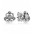 Pandora Earring-Silver Cubic Zirconia Romance Stud