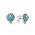 Pandora Earring-Silver December Birthstone Turquoise Stud