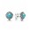 Pandora Earring-Silver December Birthstone Turquoise Stud