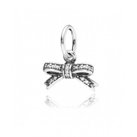 Pandora Pendant-Silver Delicate Bow